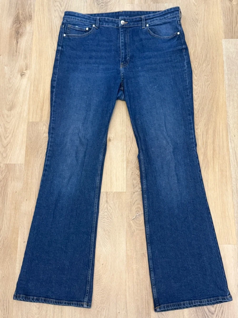 &Denim Dark Blue High Waist Bootcut Jeans